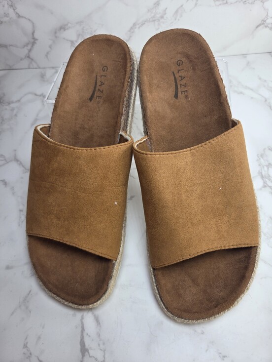 Glaze Other - Glaze Suede Cognac Slide Mules(B50)